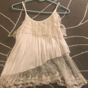 Cream color lace tank top